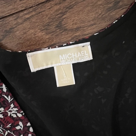 Michael Kors Red, Black and White Long Sleeve Dress - Picture 2 of 8